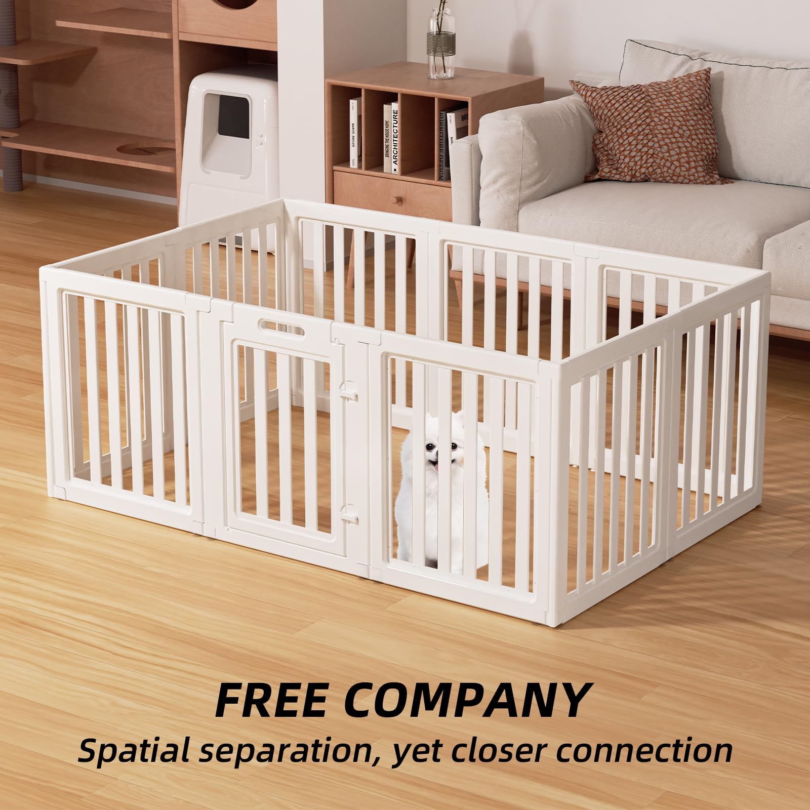 LoveTail Clear Dog Play Pen door provides convenient entry and exit for pets