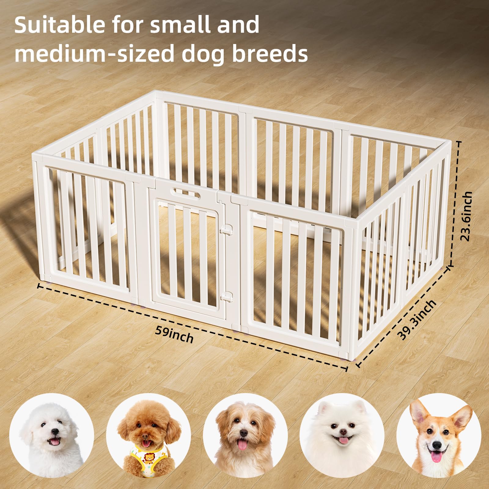 LoveTail Clear Dog Play Pen detachable design ideal for travel and camping
