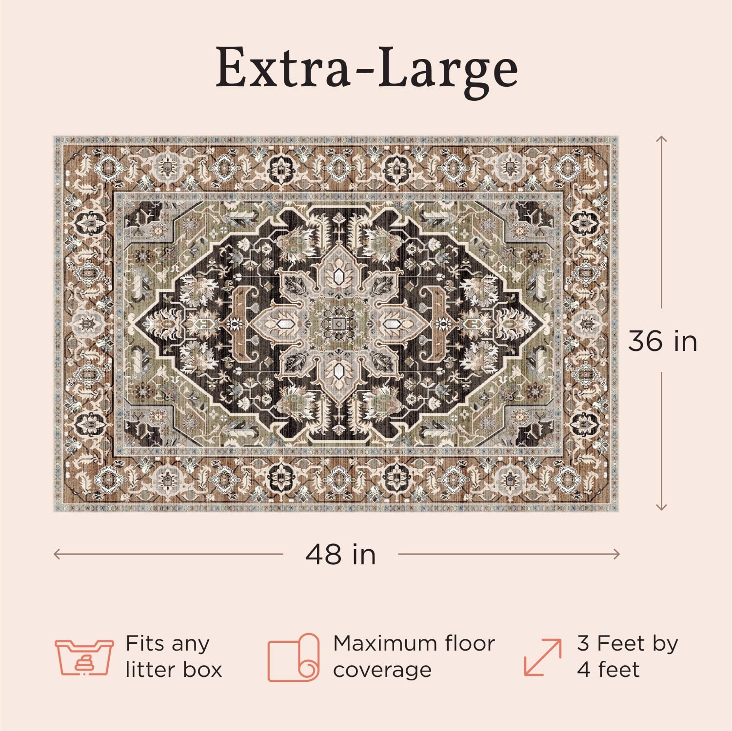 Lovewag Pets cat litter mat backup-mat supports rotation and cleanliness