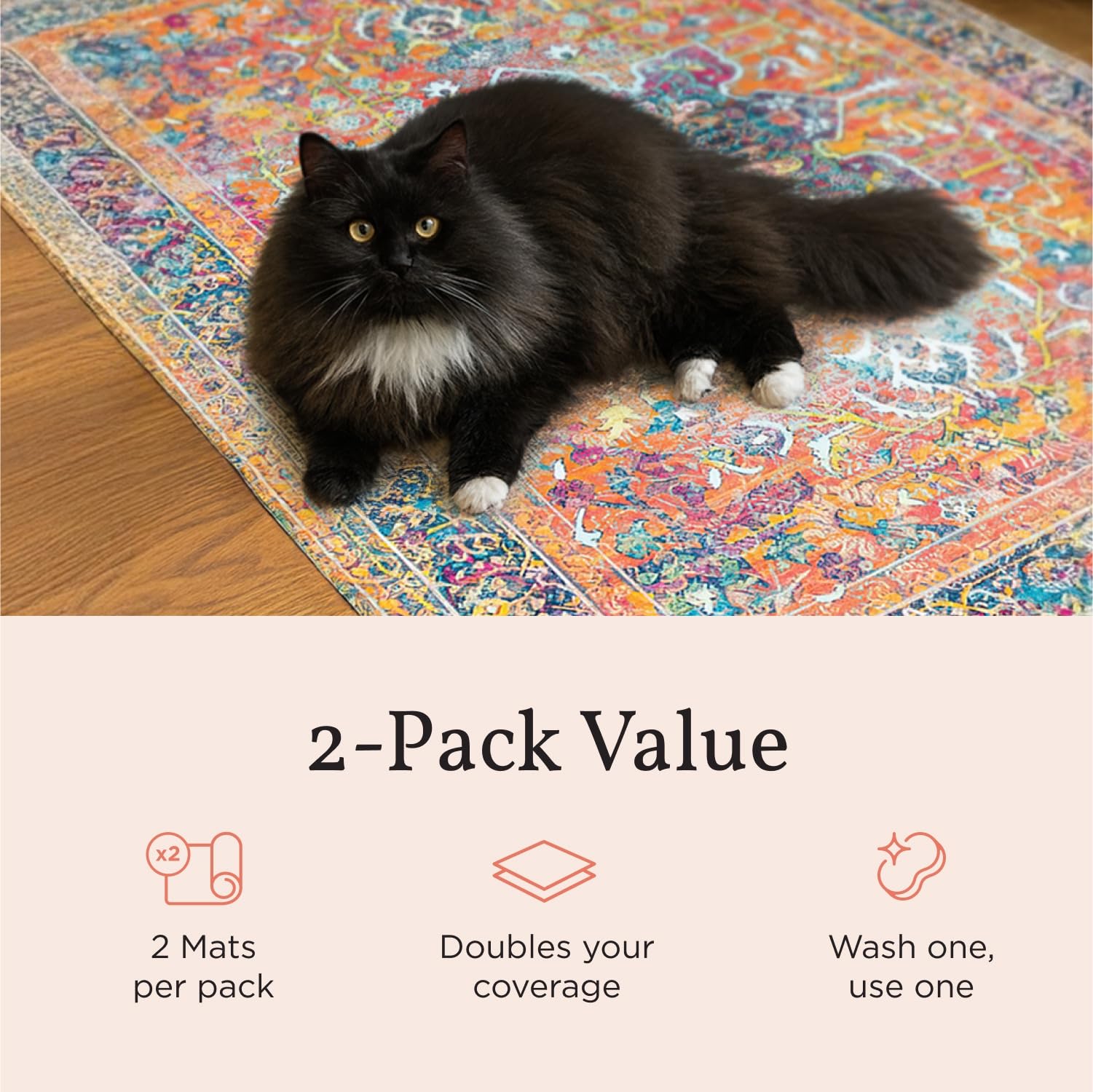 Lovewag Pets cat litter mat textured-surface-paws offers paw-friendly feel