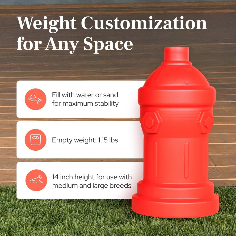 Lovewag Pets fire hydrant 8x14 pee-pad compatibility for flexible training locations.