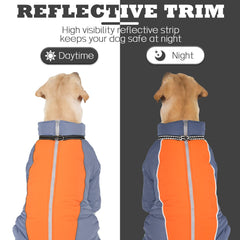LOVINFURBABY HazeBlue side view shows waterproof shell and snug warmth.