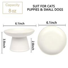 LOVINFURBABY porcelain cat bowl gloss showcases durable, non-toxic material for daily use
