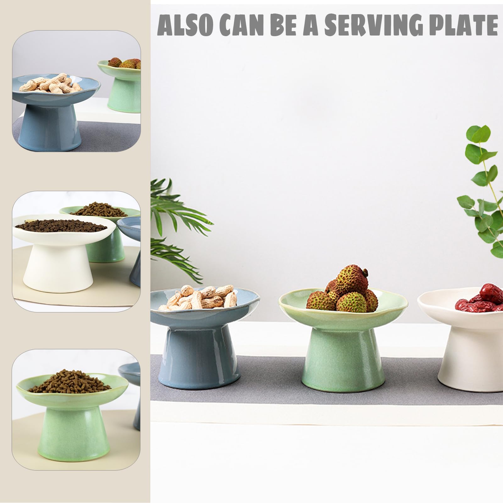 LOVINFURBABY white ceramic cat bowl complements any feeding area with durable, non-toxic materials