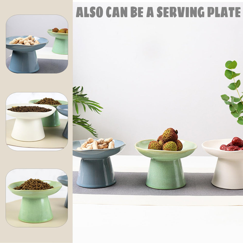 LOVINFURBABY white ceramic cat bowl complements any feeding area with durable, non-toxic materials