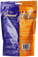 Loving Pets Gourmet Wraps closeup—delicious bite-sized rewards perfect for training and snacking.
