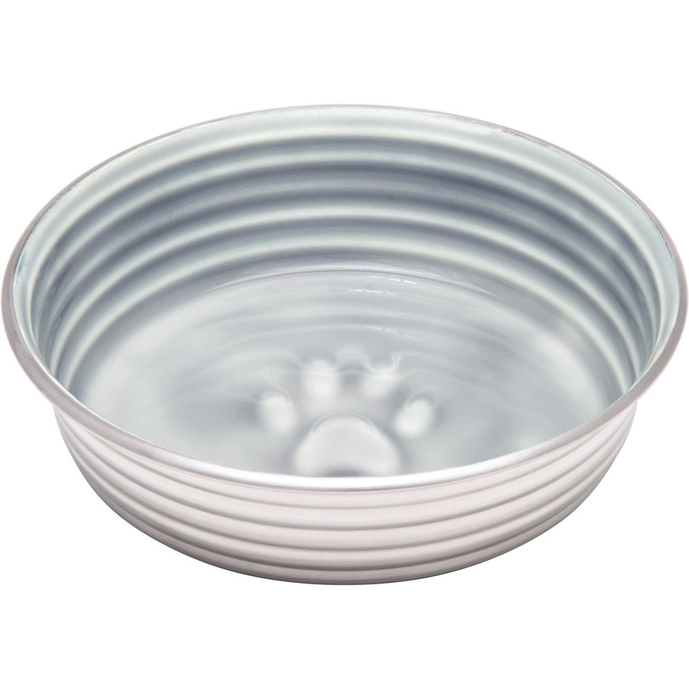 Loving Pets Le Bol Parisian Gray bowl image showing stable no-spill design for meals.