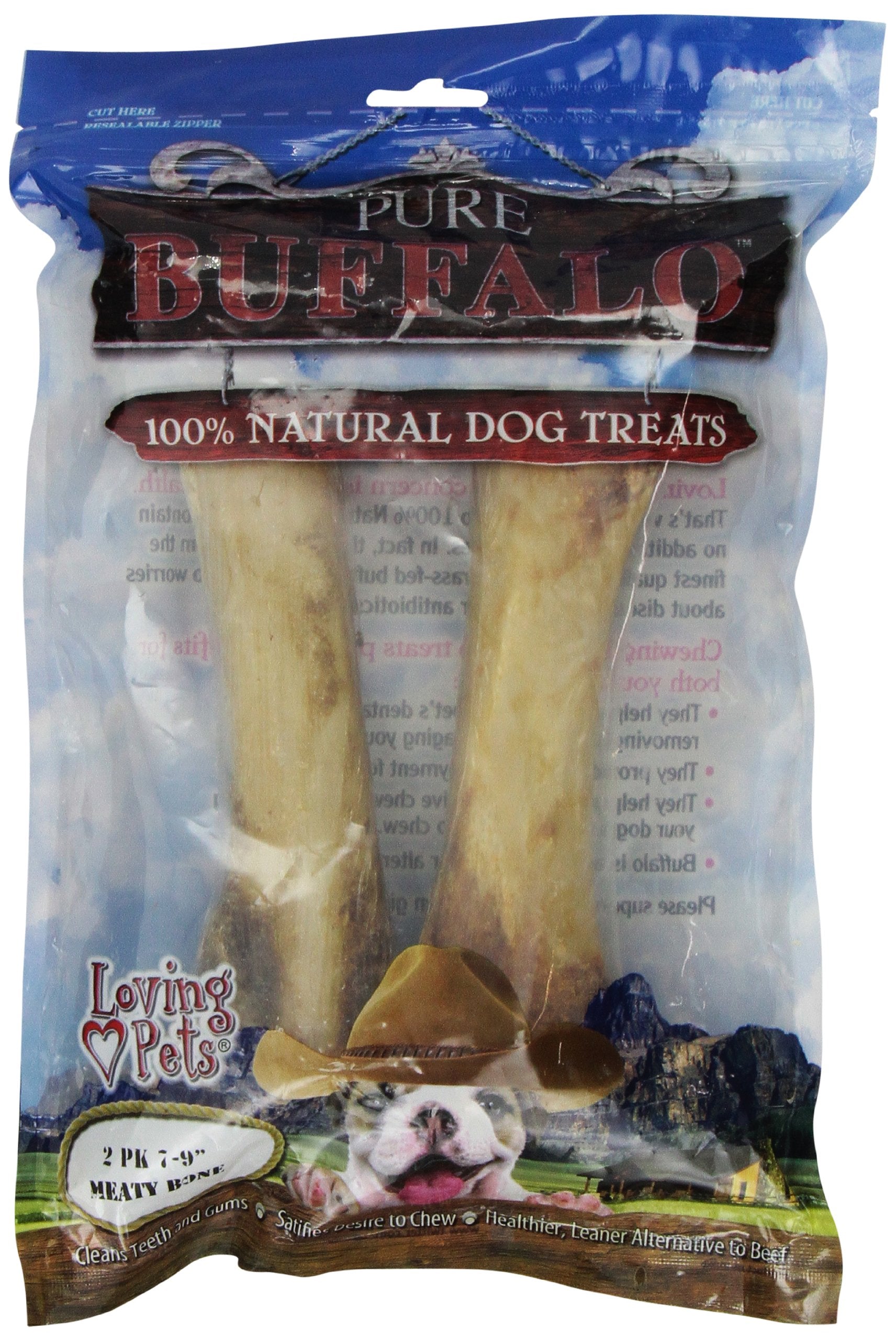 Loving Pets Pure Buffalo bone close-up showing natural chew for hours of dog enjoyment