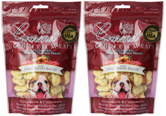Loving Pets Sweet Potato Biscuit Wraps 2-pack on display, natural ingredients and premium flavor.