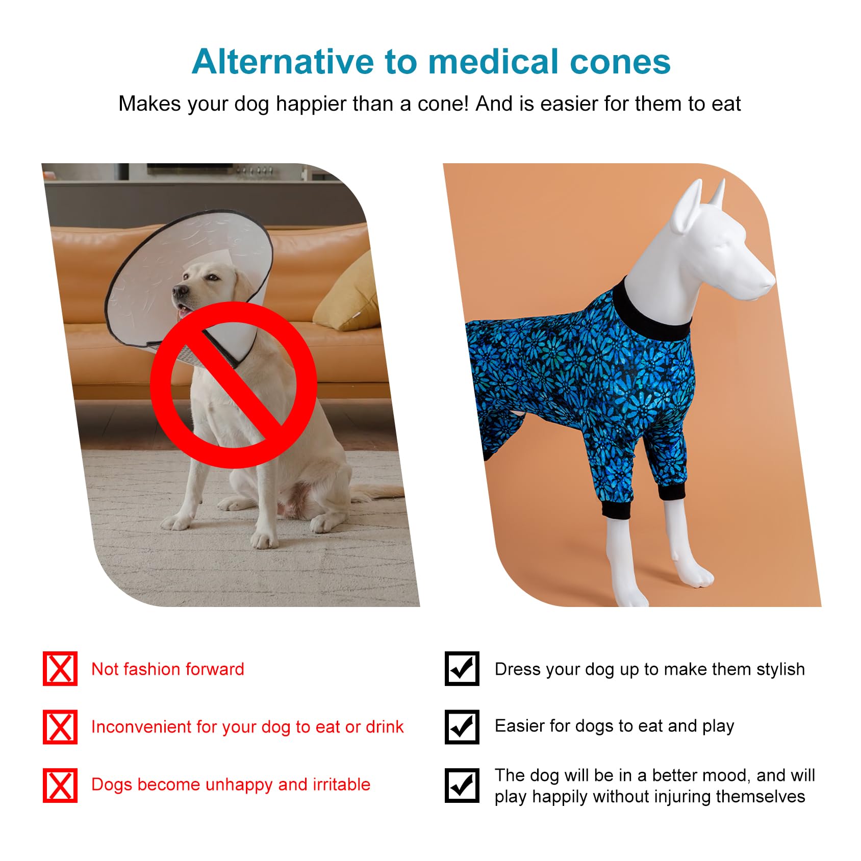 LovinPet 3XL bodysuit supports recovery-friendly wear for lanky big dogs.