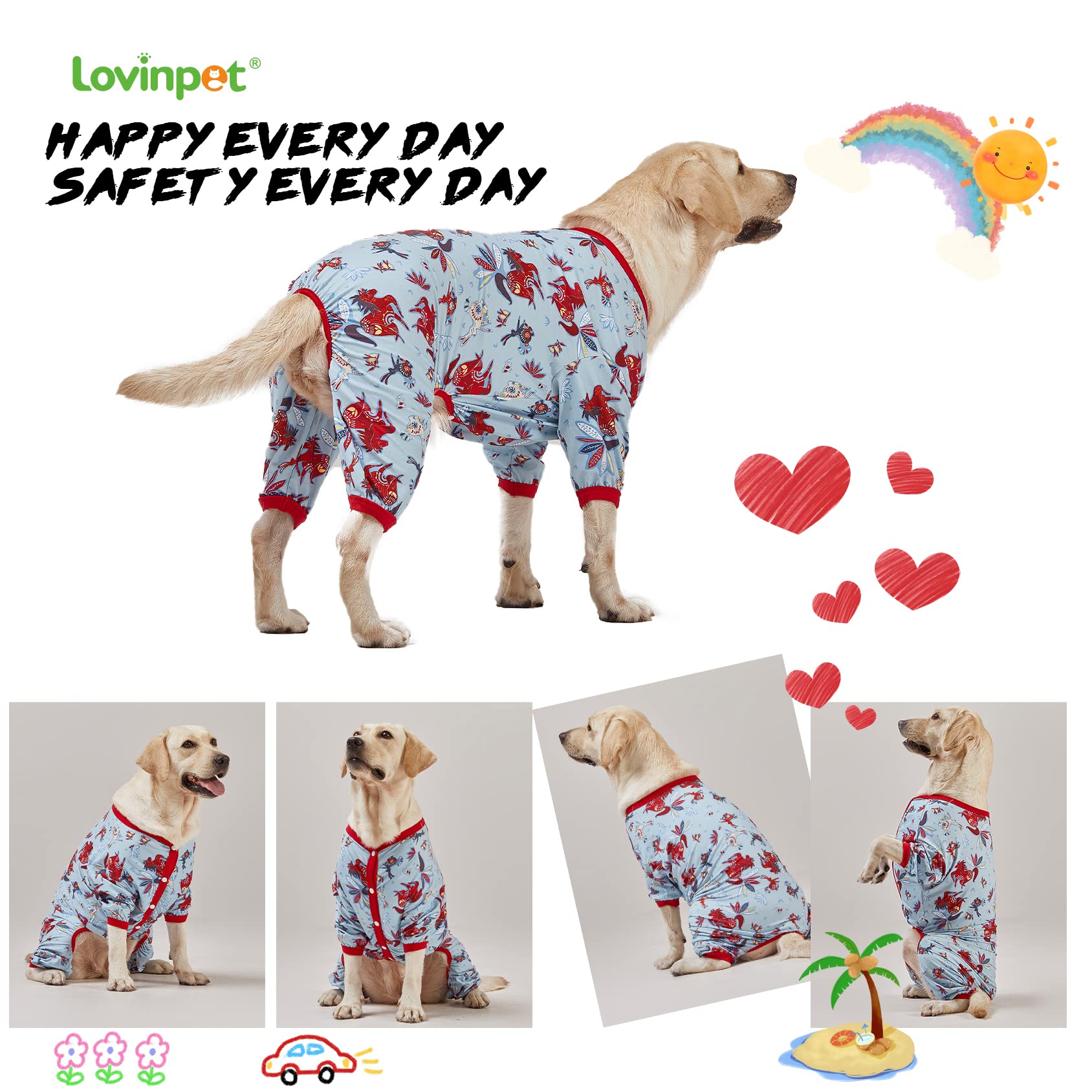 LovinPet all-season lightweight design keeps dogs comfortable year-round.