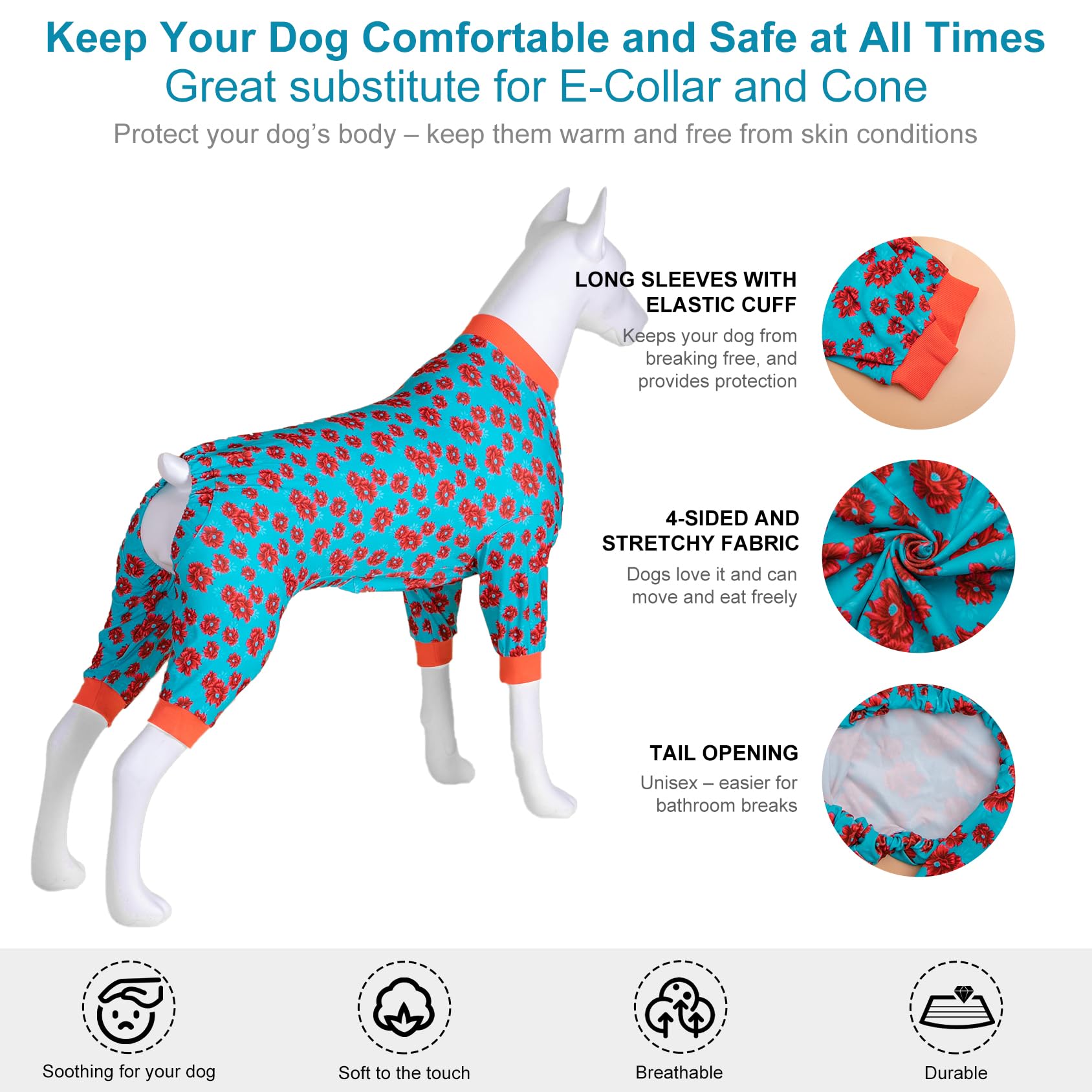 LovinPet anti-licking bodysuit; reduces licking while supporting recovery.