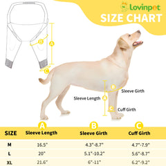 LovinPet anti-licking design preventing licking and chewing on front elbows.
