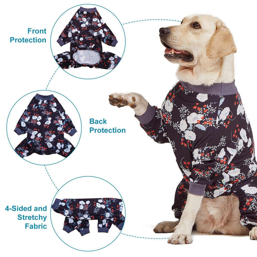 LovinPet beautiful bouquets black print dog onesie adds stylish, everyday wear