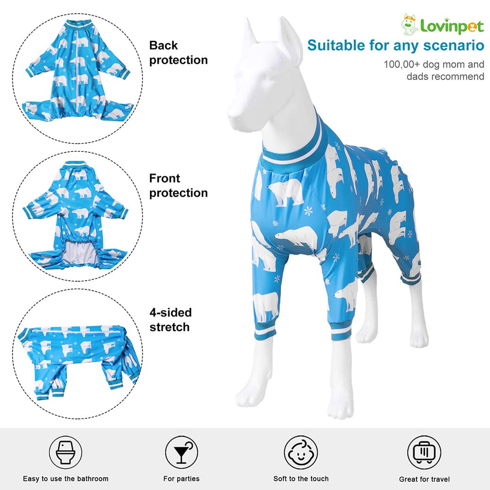 LovinPet big dog pajamas knee-surgery coverage supports post-op care.