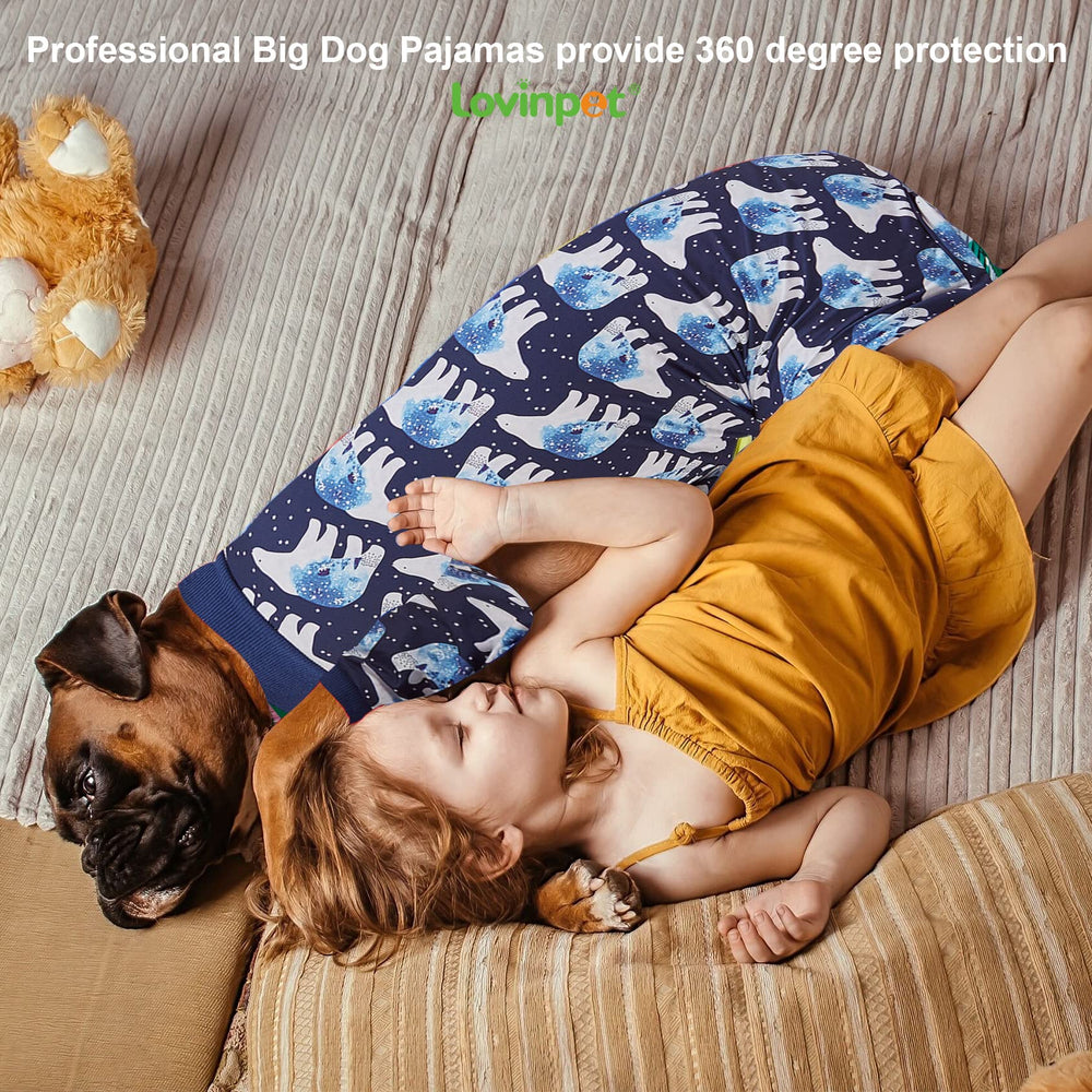  LovinPet Big Dog Pajamas pit-bull-friendly design for large-chested dogs with a comfy fit