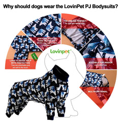 LovinPet Big Dog Pajamas stretchy soft fabric enables easy movement throughout the day