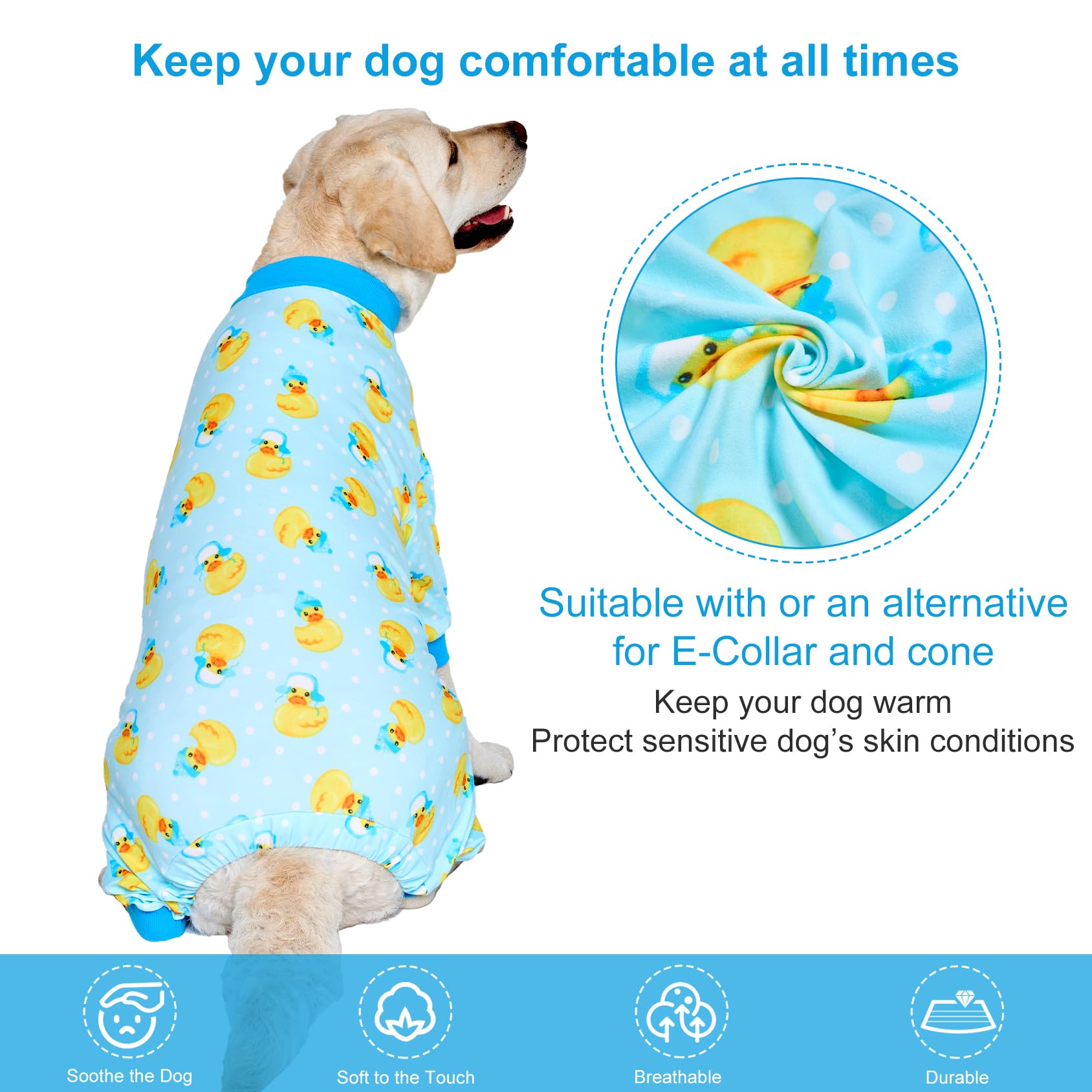 LovinPet big-dog-wound-care-shirt knee-cover demonstrates knee-area protection