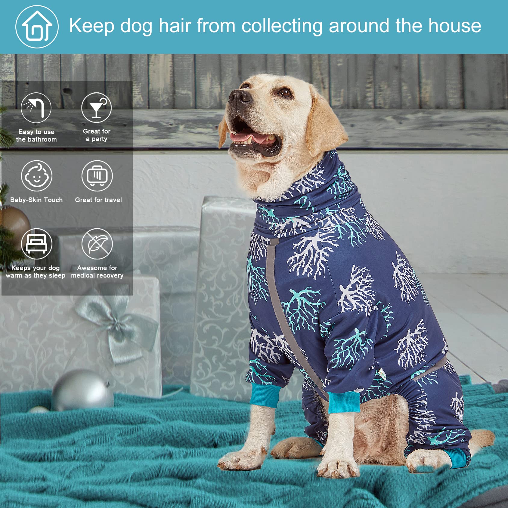 LovinPet boxer-dogs-onesie-soft-fabric-closeup highlights breathable cotton-poly blend.