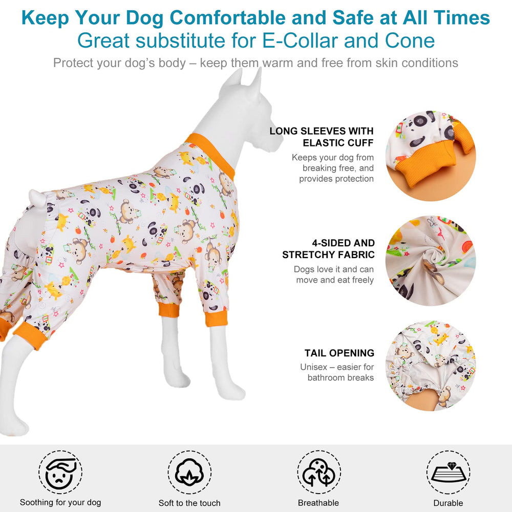 LovinPet Boxer Pajamas stretchy-fabric close-up emphasizes durable flexible material.