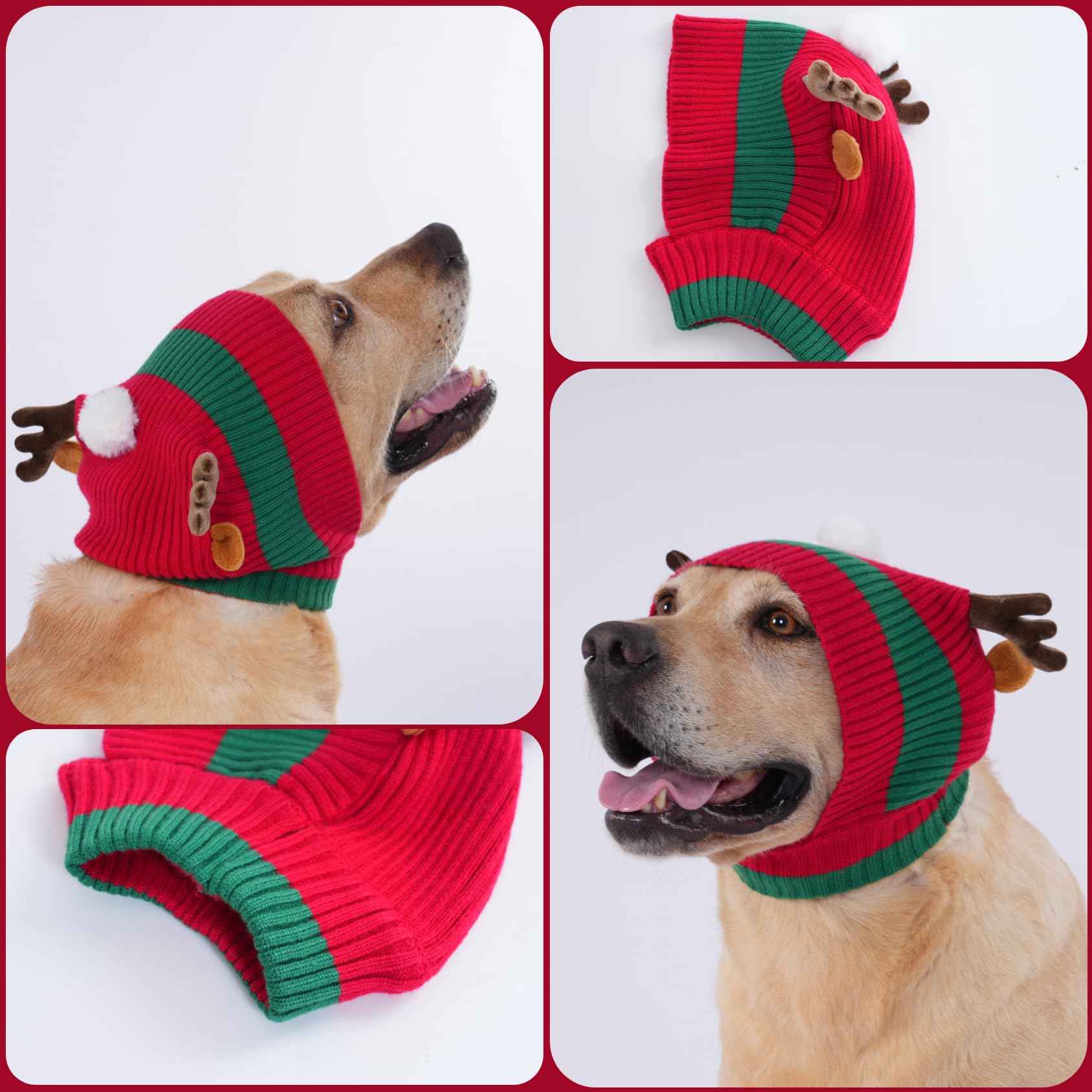 LovinPet Christmas dog hat snood family photo accessory