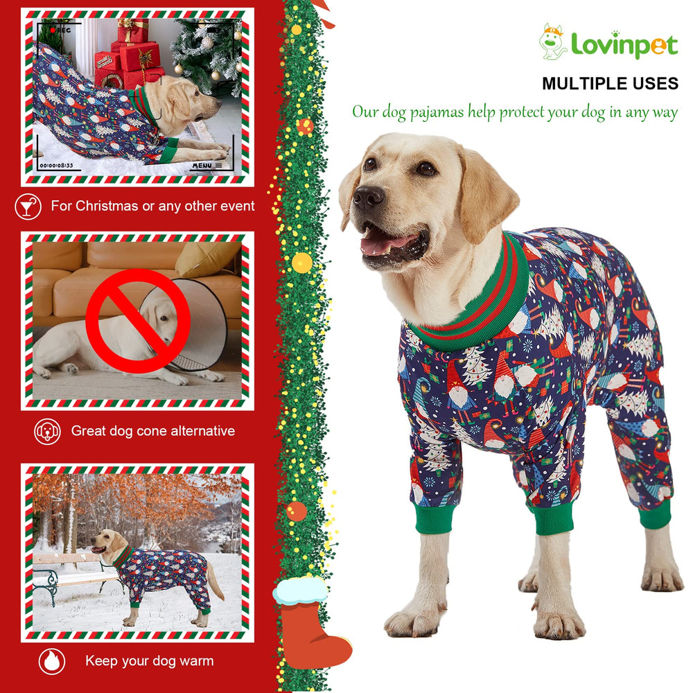 LovinPet Christmas dog pj outdoor use festive pattern