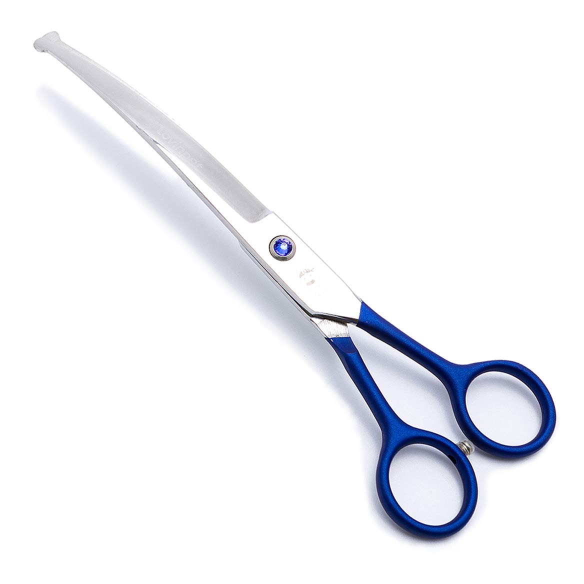 LovinPet curved-shears close-up for precise curved trimming and shaping.