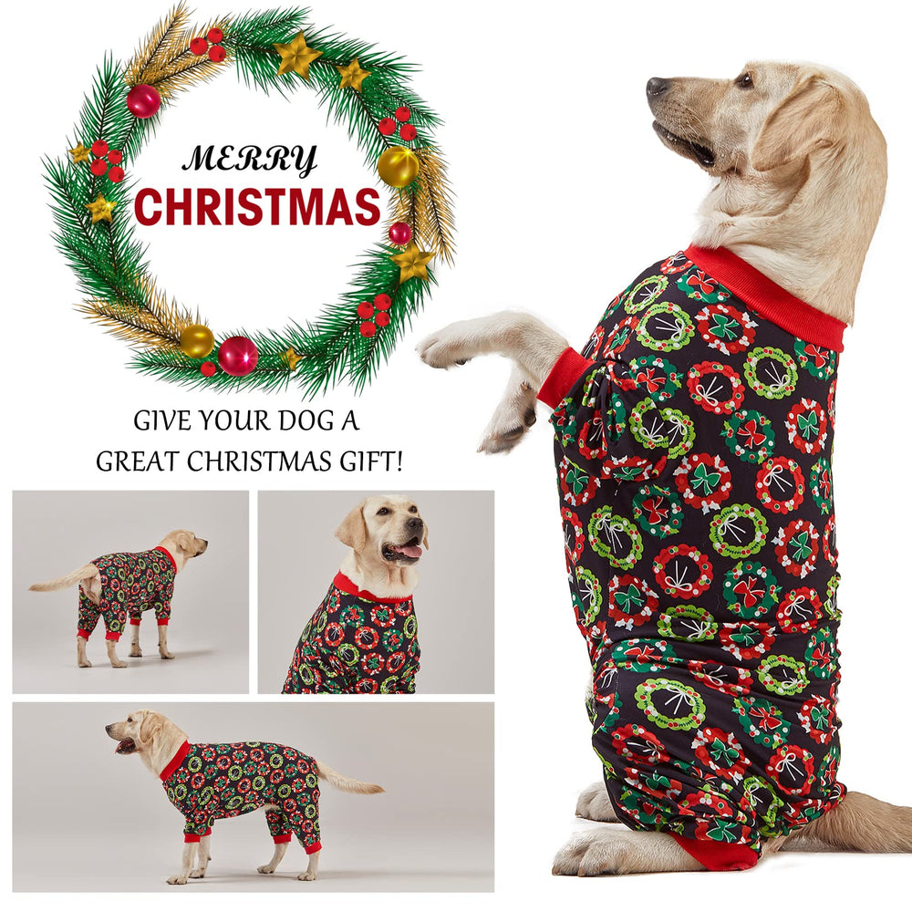 LovinPet dog christmas onesie gift-ready image suggests ideal holiday present.