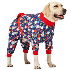 LovinPet dog Christmas pajamas navy gnome design for festive comfort