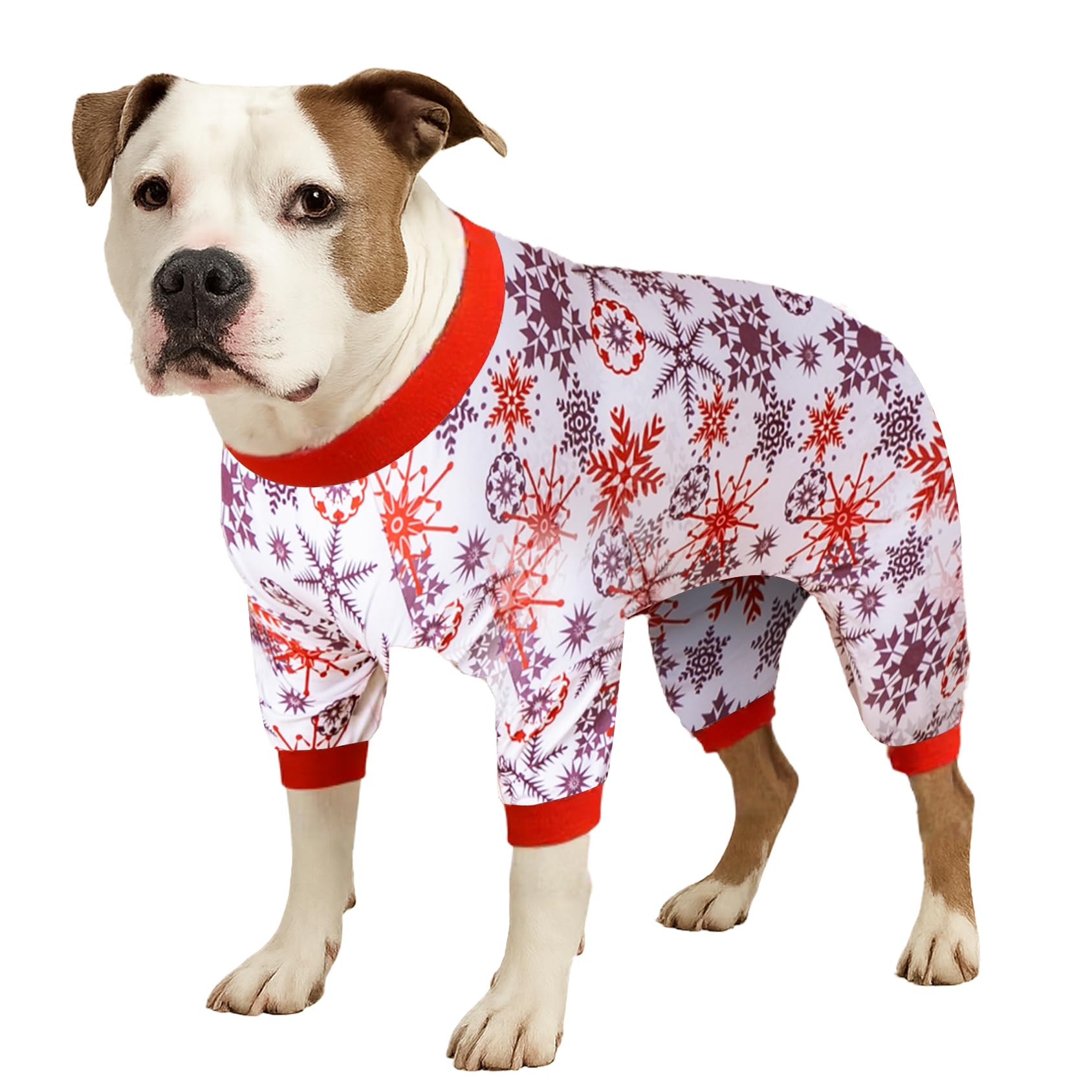 LovinPet scarlet ice crystals print dog clothes offer cozy warmth for everyday adventures.