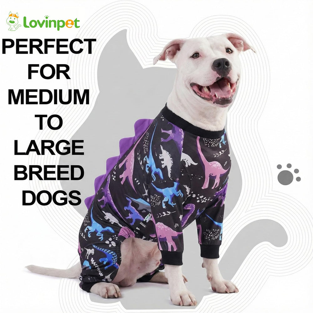 LovinPet dog pajamas belly chest coverage design keeps dog comfortable and covered
