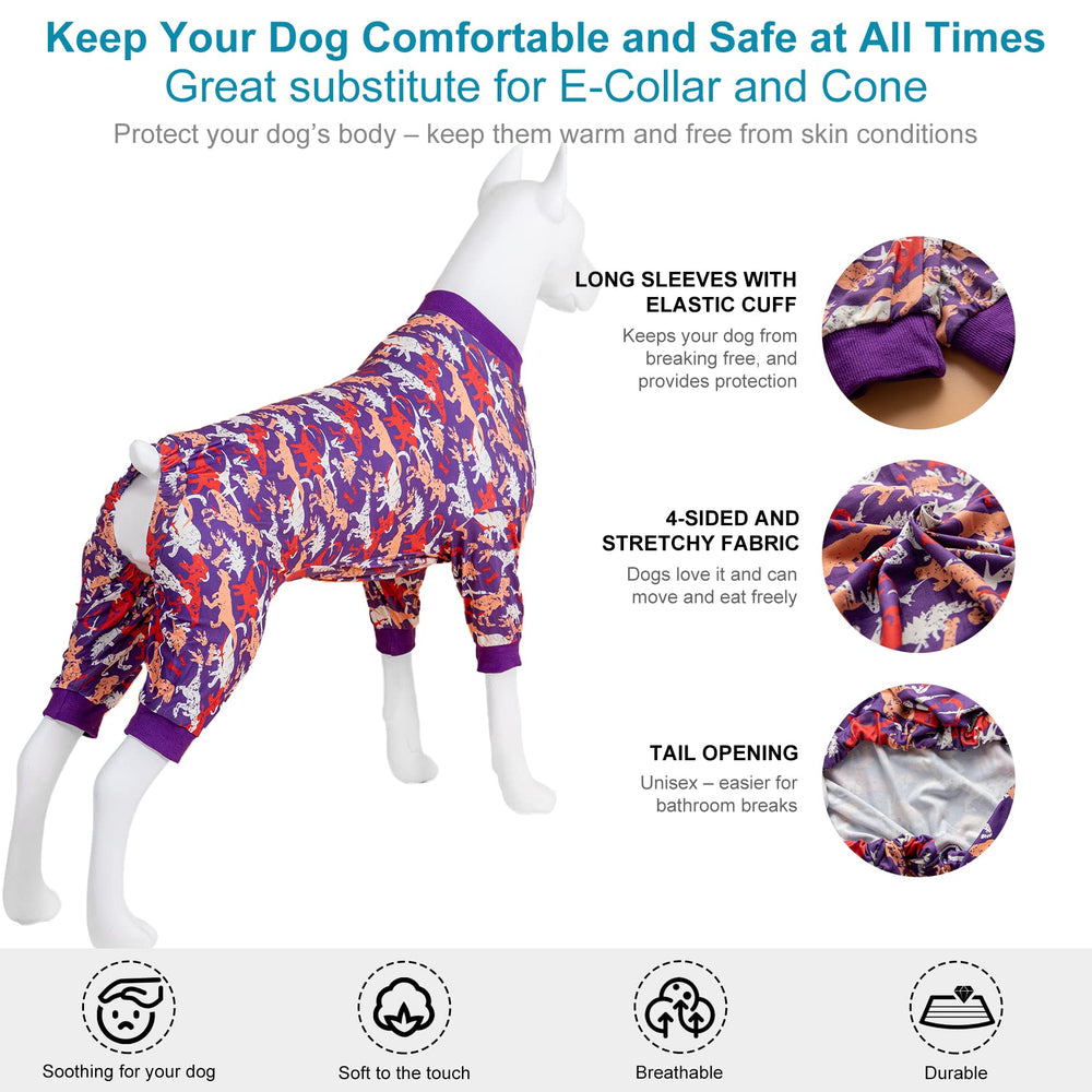LovinPet dog pajamas easy-on-off design for hassle-free dressing.