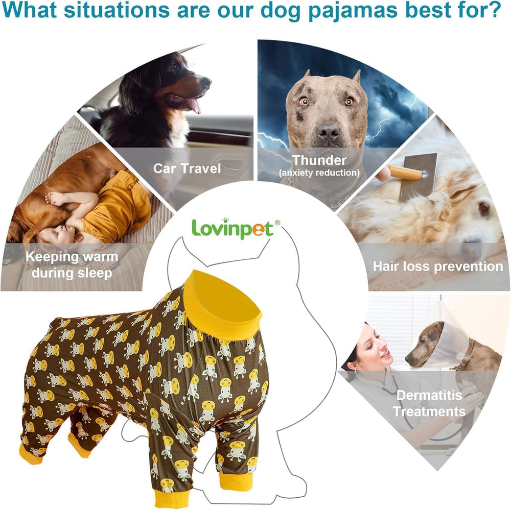 LovinPet dog pajamas easy-on-off, convenient daily wear for busy pet parents.