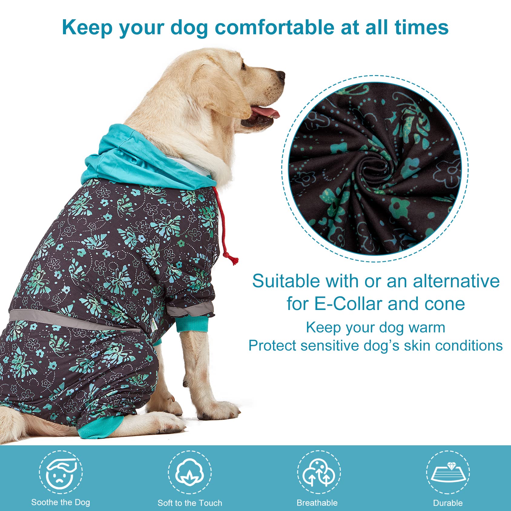 LovinPet hoodie-design dog pajamas offering extra coverage and warmth