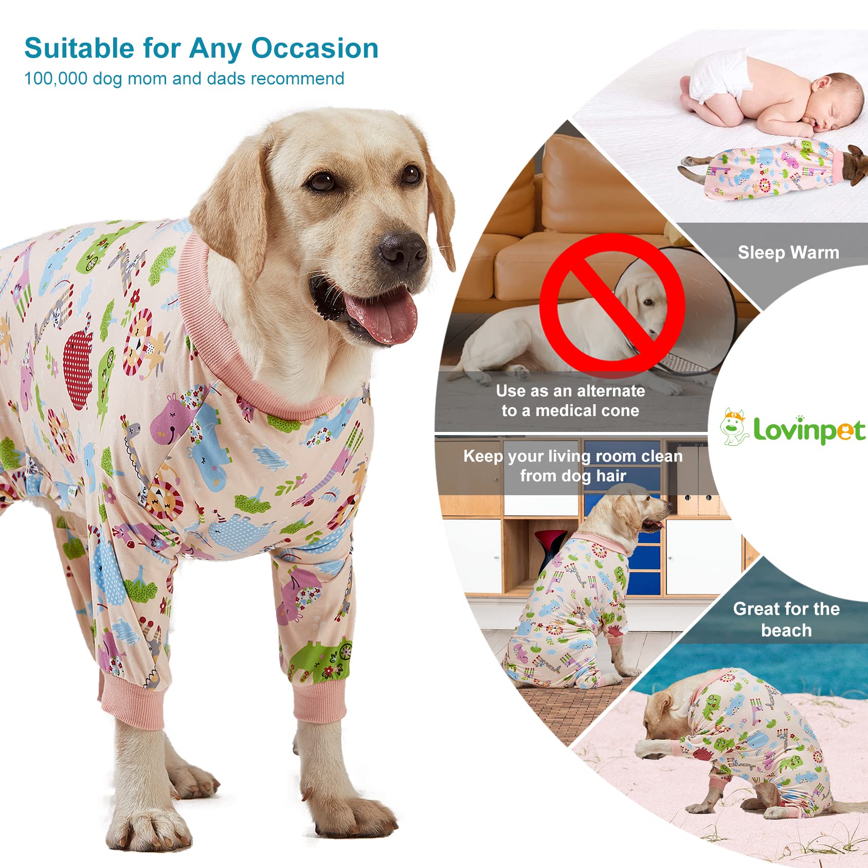 LovinPet winter-warmth dog pj keeps big breeds snug during chilly days.