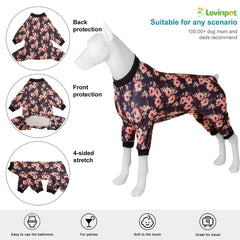 LovinPet anti-licking closeup shows soft stretch fabric ideal for all-day wear