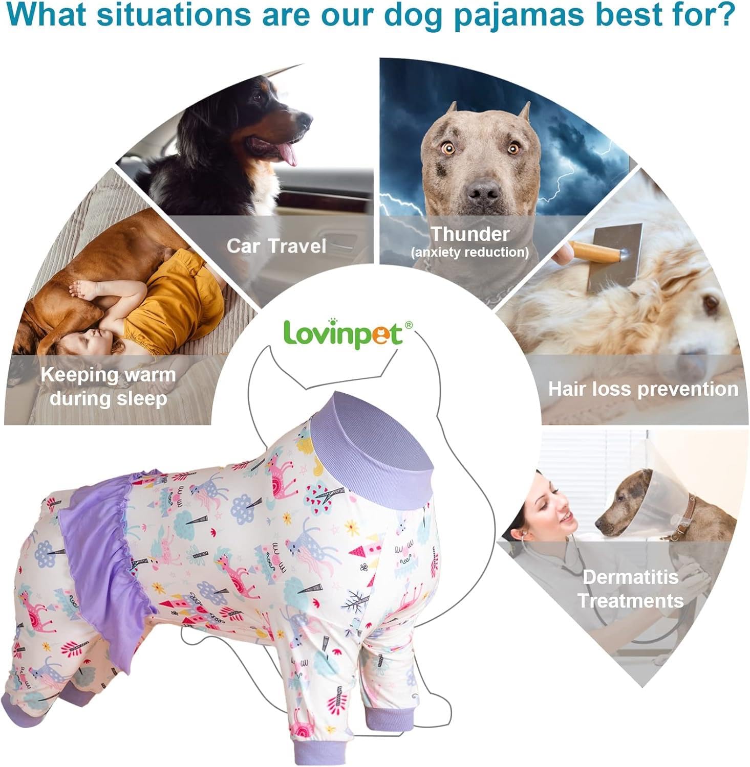 LovinPet dog PJS medium all-season wear designed for warmth and comfort.