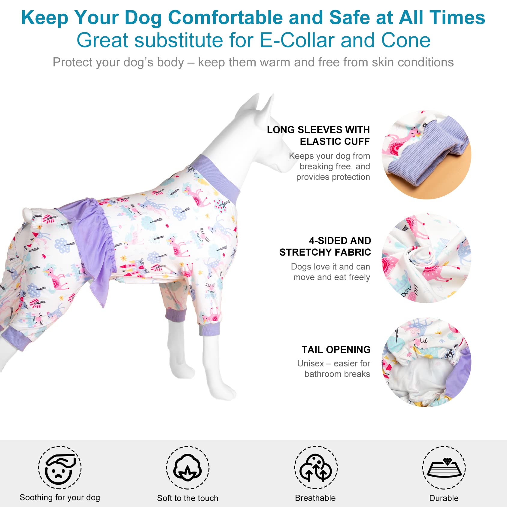 LovinPet dog PJS medium post-surgery recovery-ready design.