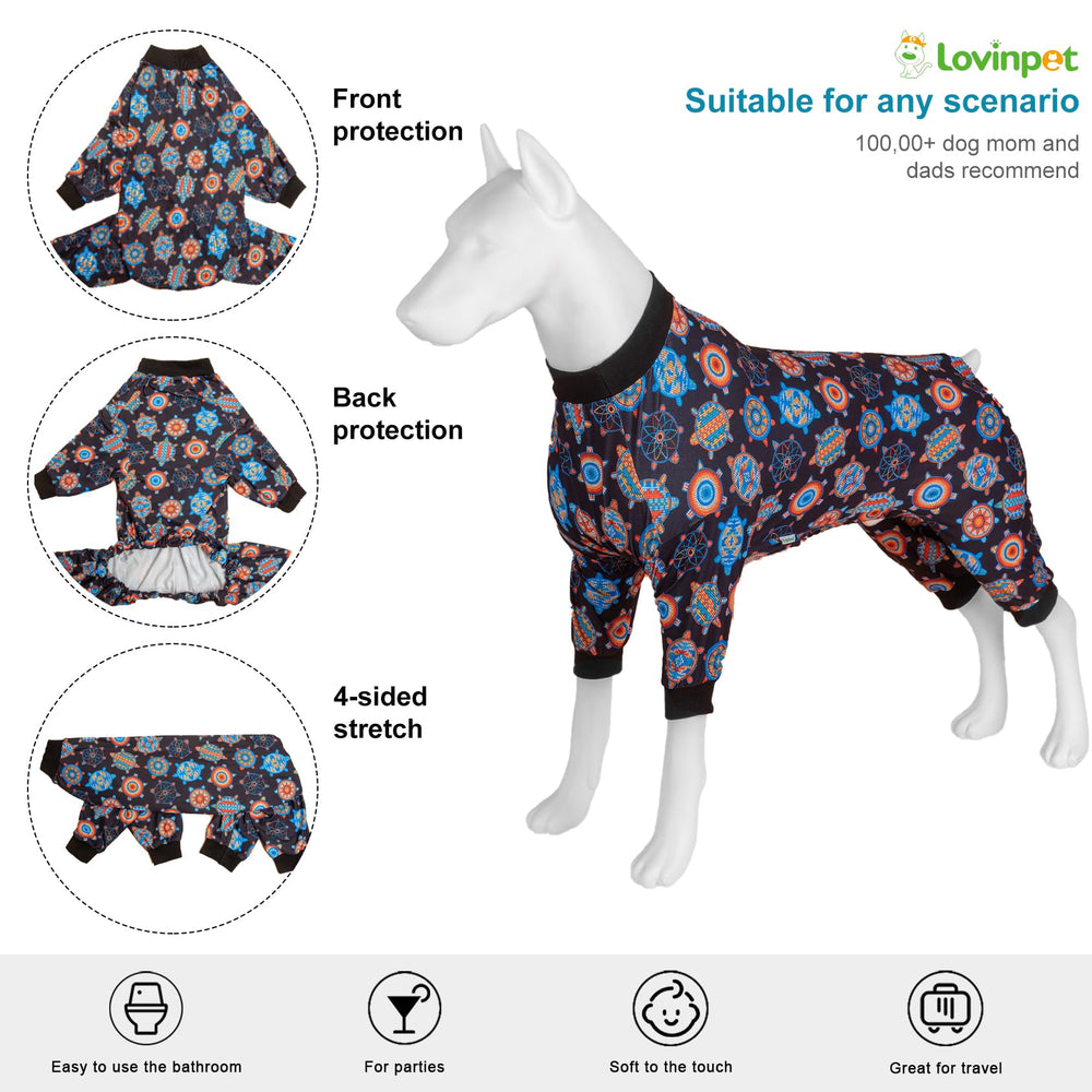 LovinPet dog PJS medium-size fit on a dog for easy wear