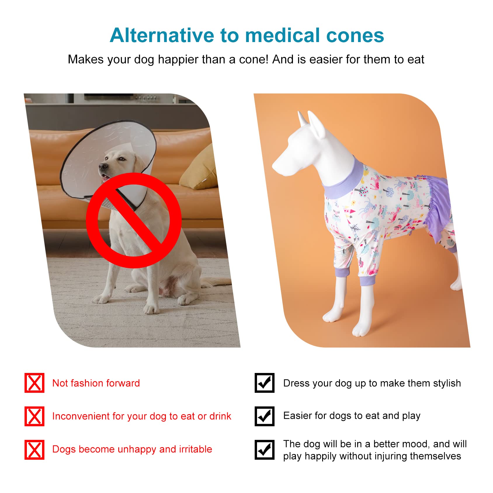 LovinPet dog PJS medium size option for large dogs and recovery wear.