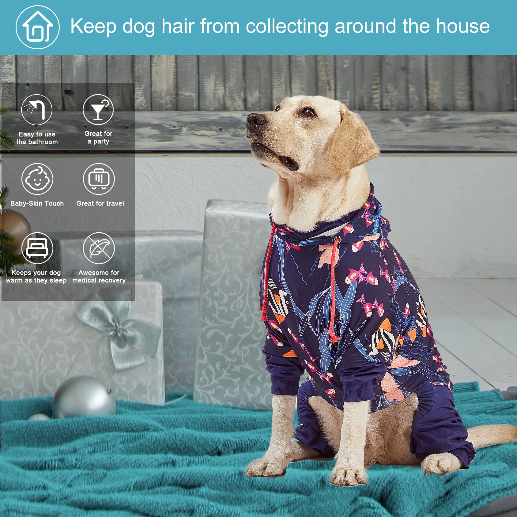 LovinPet easy-snap closure pjs simplifies fitting for large dogs.