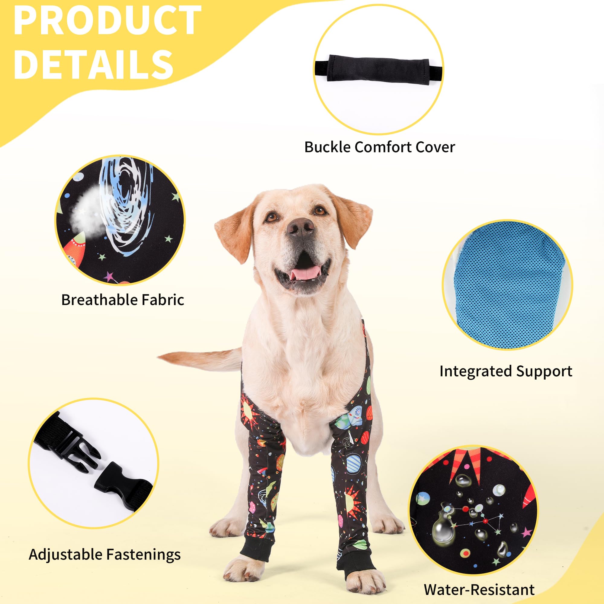 LovinPet elbow sleeve adjustable straps offer customizable fit for medium to large dogs.