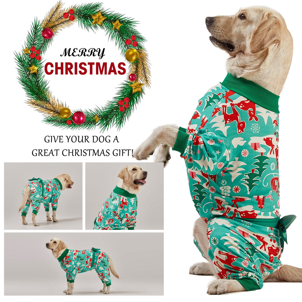 LovinPet family-christmas-photo dog pajamas conveys festive vibe and easy dressing