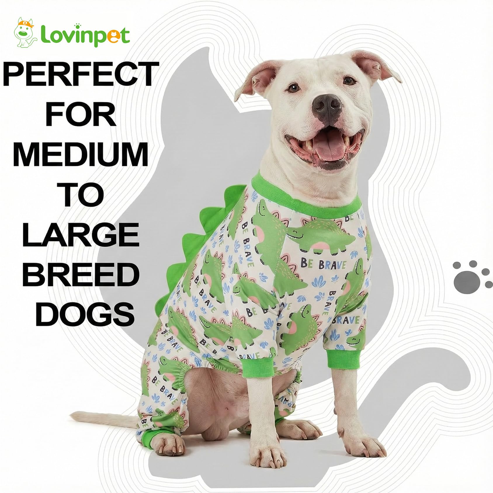 LovinPet four-leg onesie fabric close-up reveals breathable cotton-poly knit with UV-shielding hints