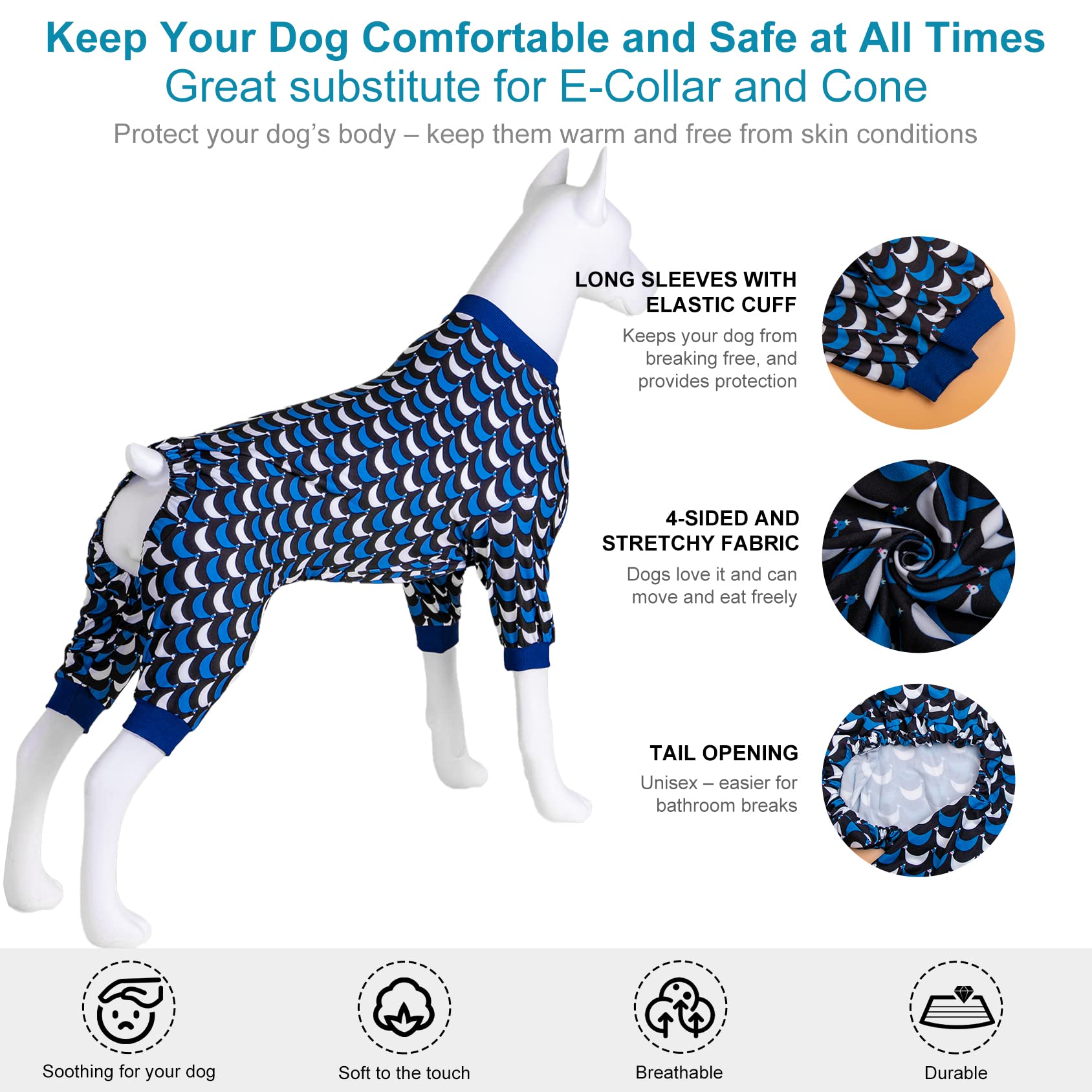 LovinPet Jammies crew-neck abstract design for stylish party-ready look