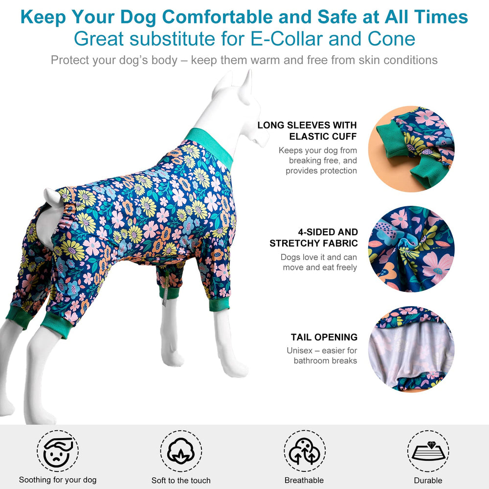 LovinPet jersey-outside-fleece-inside-dog-pajamas blend warmth and softness.