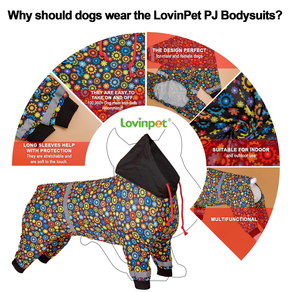 LovinPet large dog onesie easy-on-off design reduces fuss during dressing for dogs