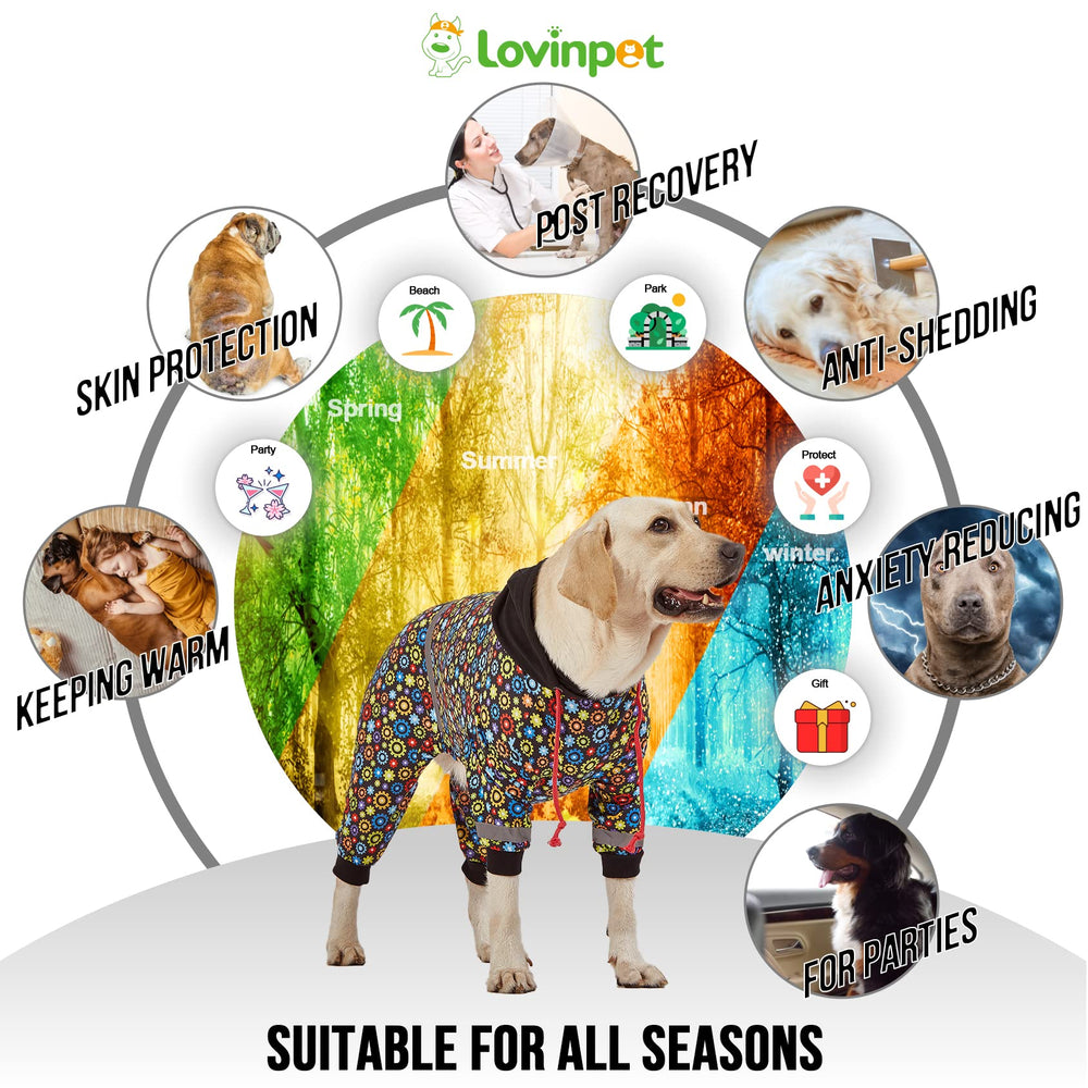 LovinPet large dog onesie recovery use supports wound care by limiting paw access during healing