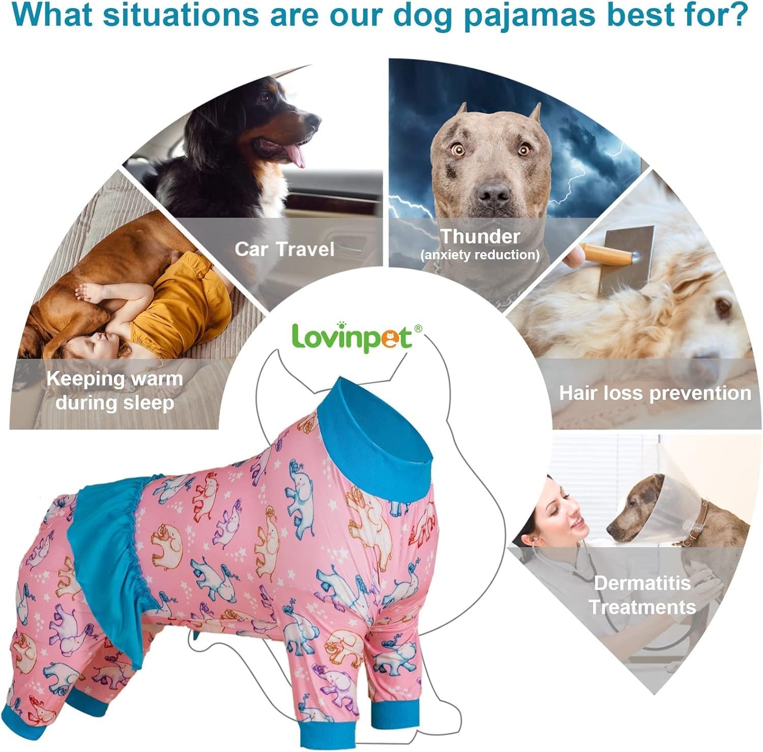 LovinPet onesie fabric blends soft cotton and polyester for breathable comfort