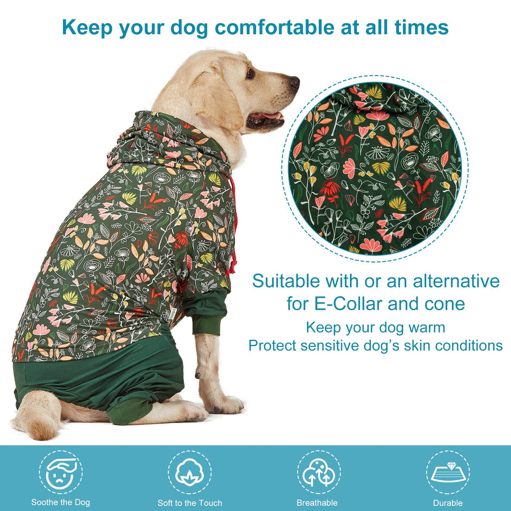 LovinPet large dog onesie soft stretchy fabric for a comfy, close fit